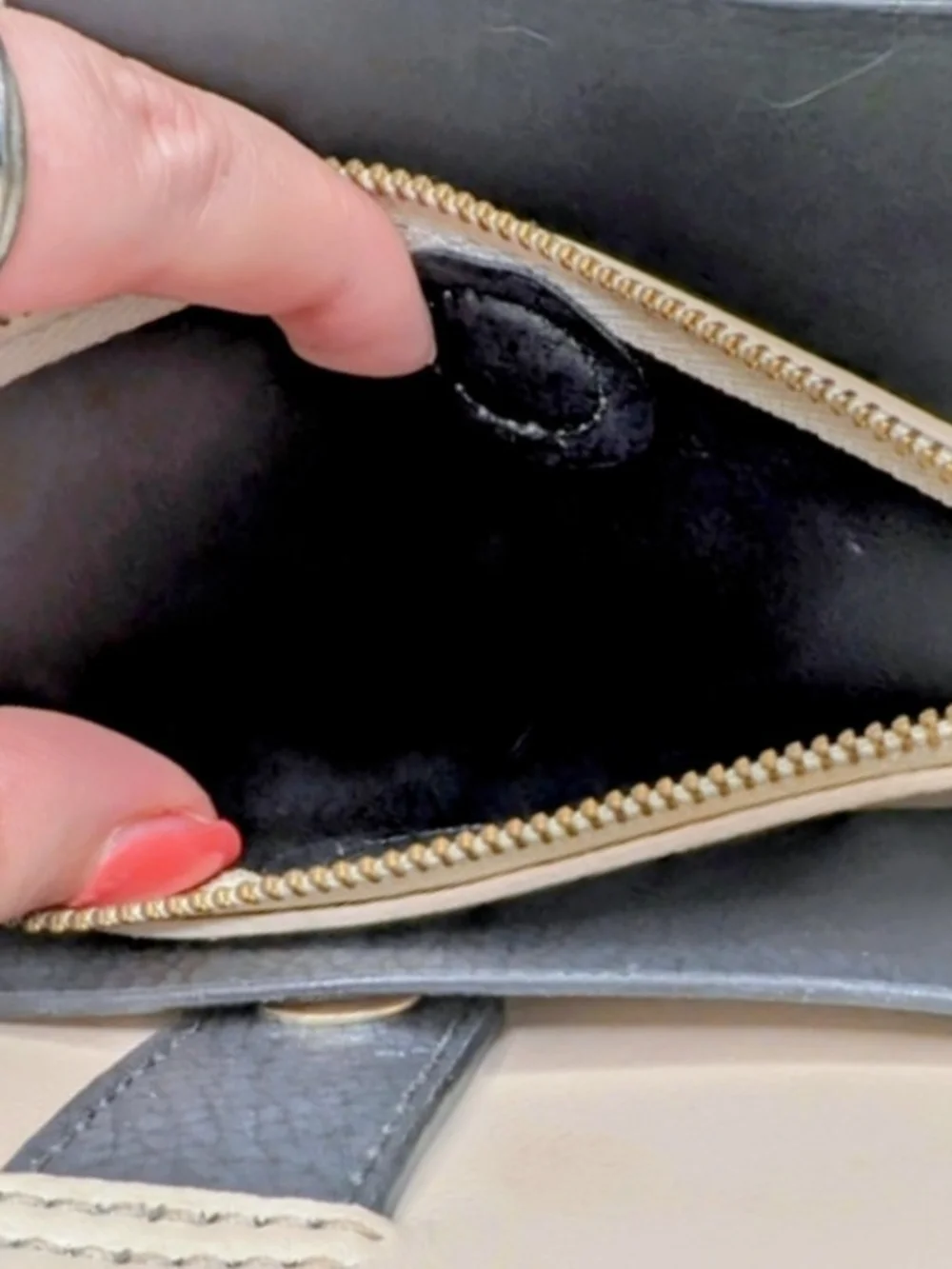Kate Spade Black Leather Gold Side Studded Satchel with Side Strap